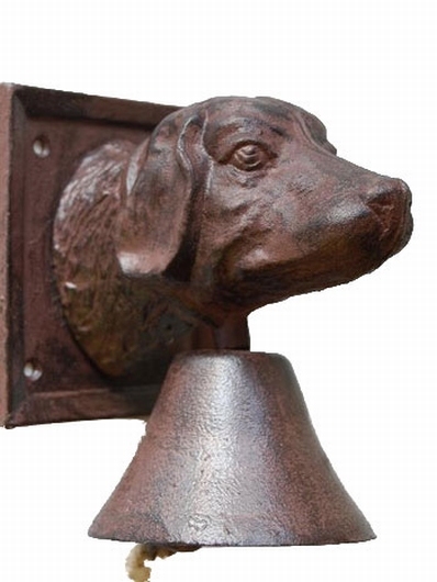 Cloche de porte en fonte chien